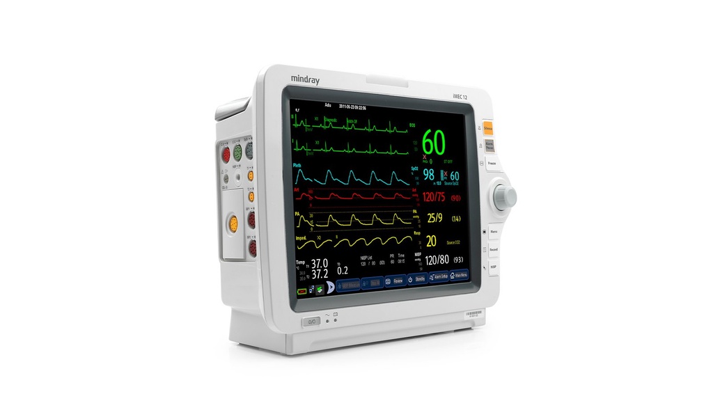 Monitor De Signos Vitales Mindray IMEC DE 12" ECG, TEMP, FC,SPO2,PANI, RESP BÁSICO CON IMPRESORA